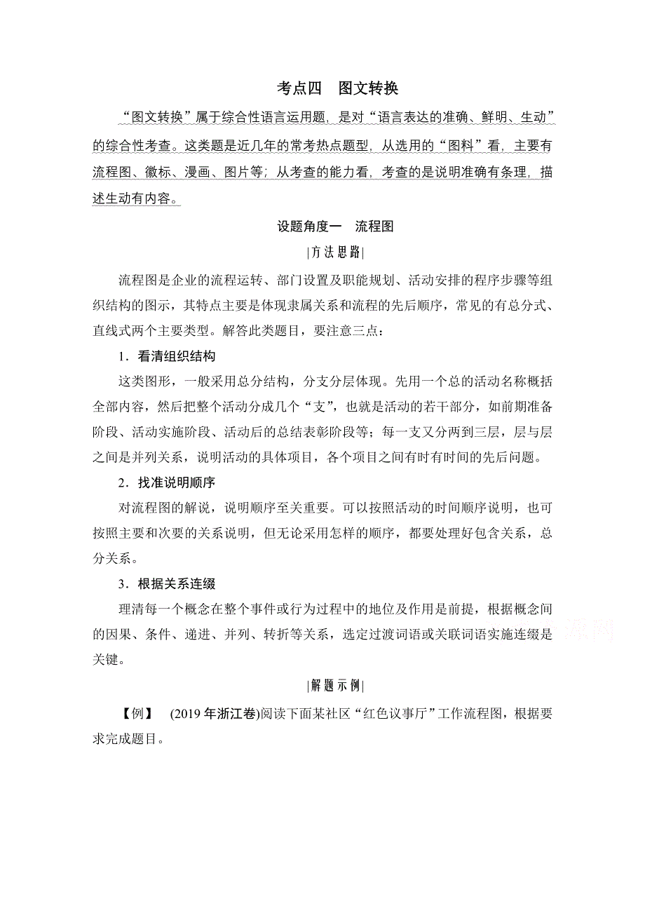 2021届高三语文一轮复习学案：第1板块 专题二 考点四　图文转换 WORD版含解析.doc_第1页