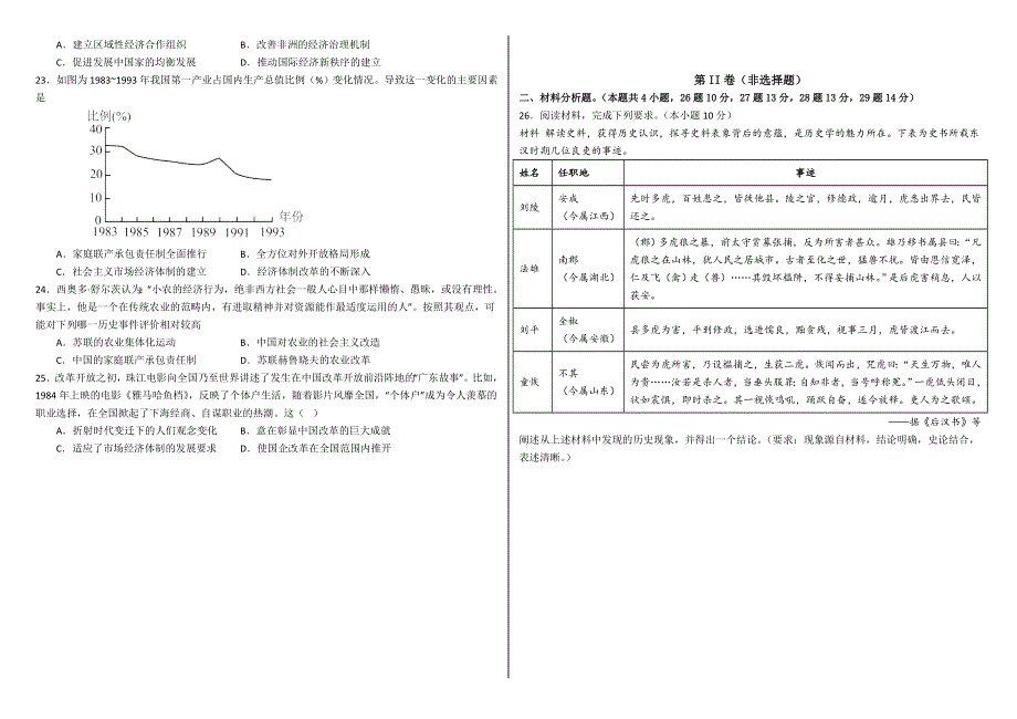 山东省威海市乳山银滩高级中学2023届高三上学期10月第二次月考历史试题 WORD版含解析.doc_第3页