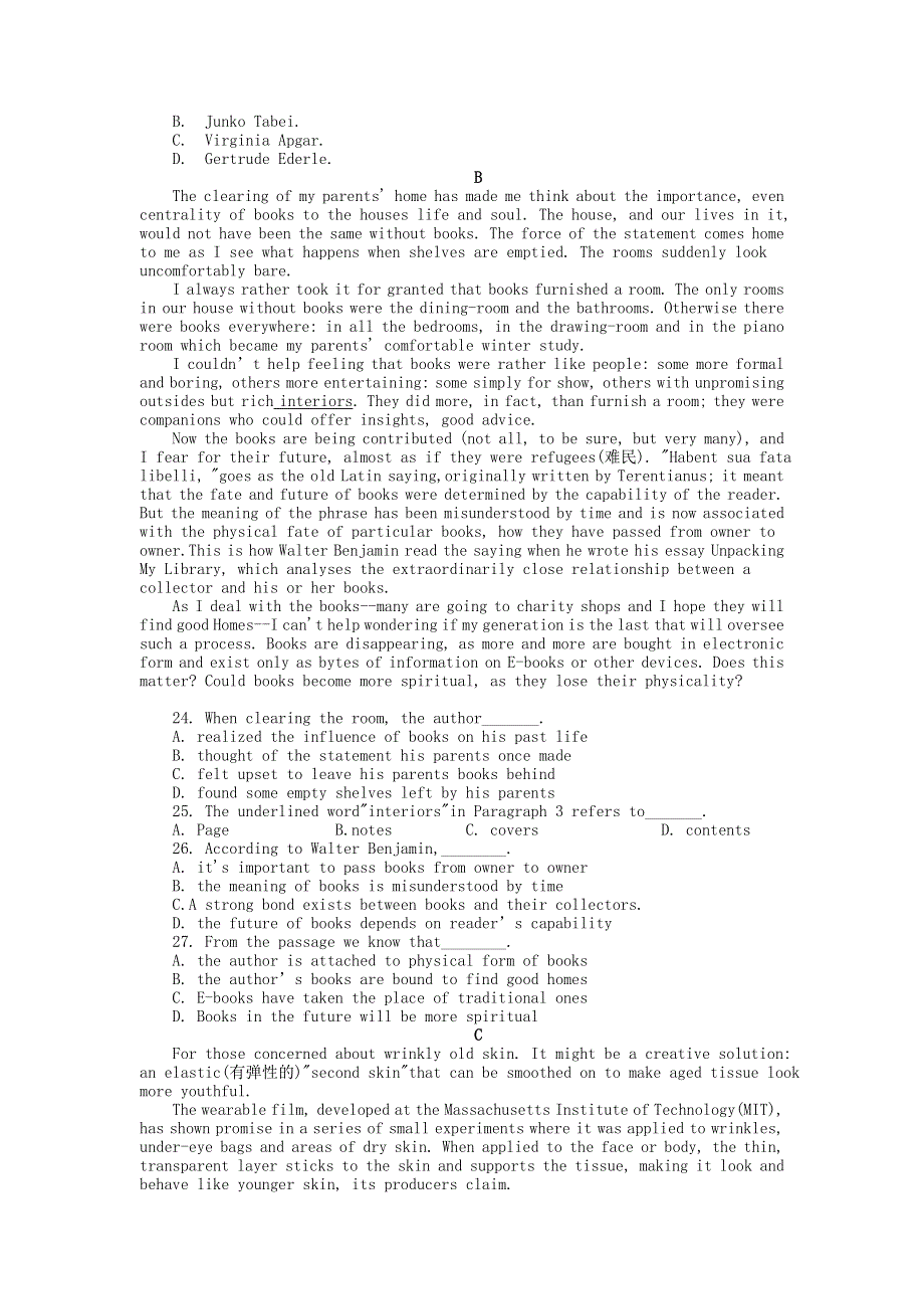 江西省南昌市进贤县第一中学2021届高三英语第二次月考试题.doc_第3页