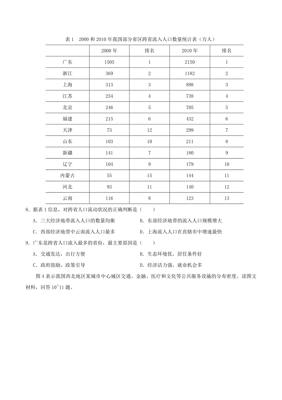 2020年普通高等学校招生全国统一考试地理（天津卷）（无答案）.doc_第3页