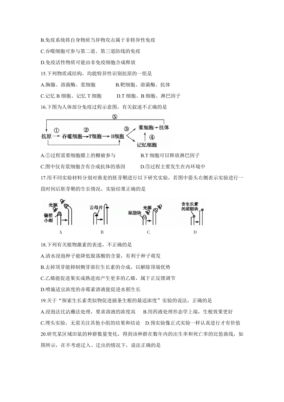 《发布》山西省运城市2019-2020学年高二上学期期末调研测试 生物 WORD版含答案BYCHUN.doc_第3页