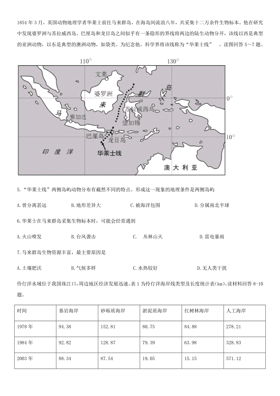 广东省东莞市光明中学2021届高三地理上学期期中试题.doc_第2页