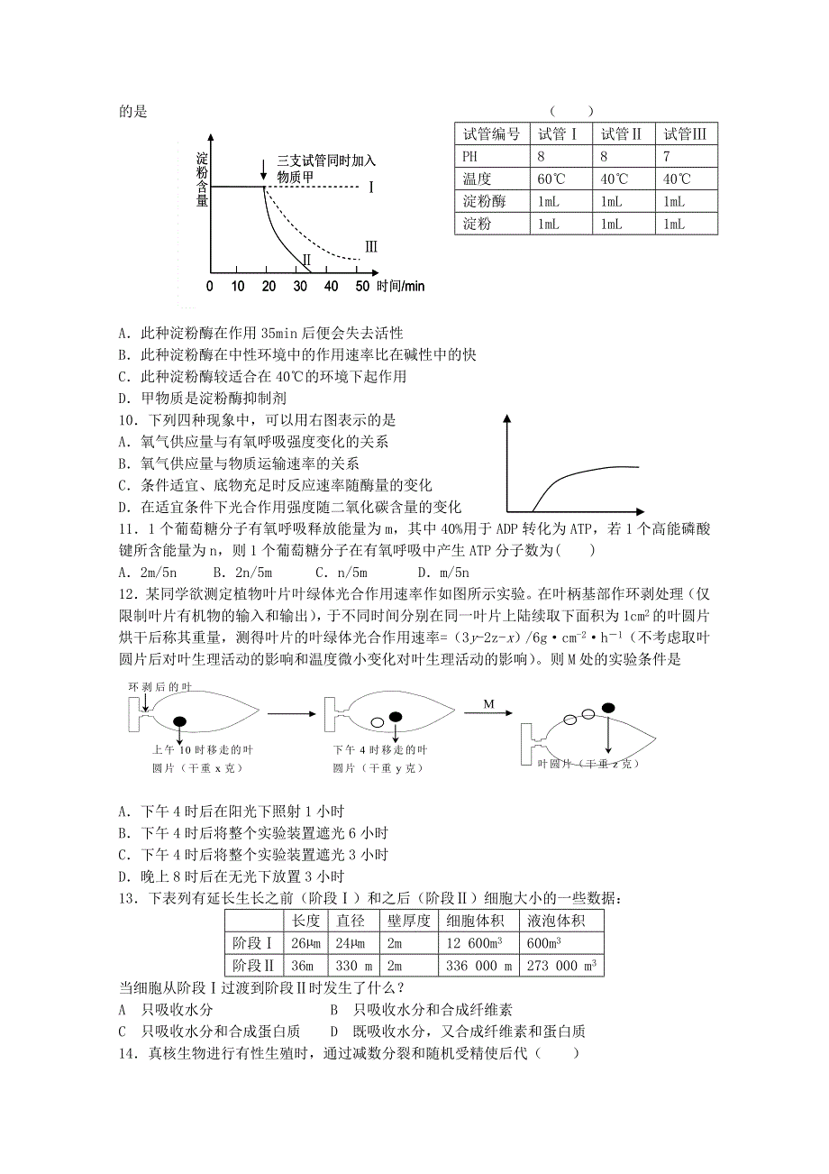 山东省宁阳一中2011届高三上学期期中考试（生物）.doc_第2页