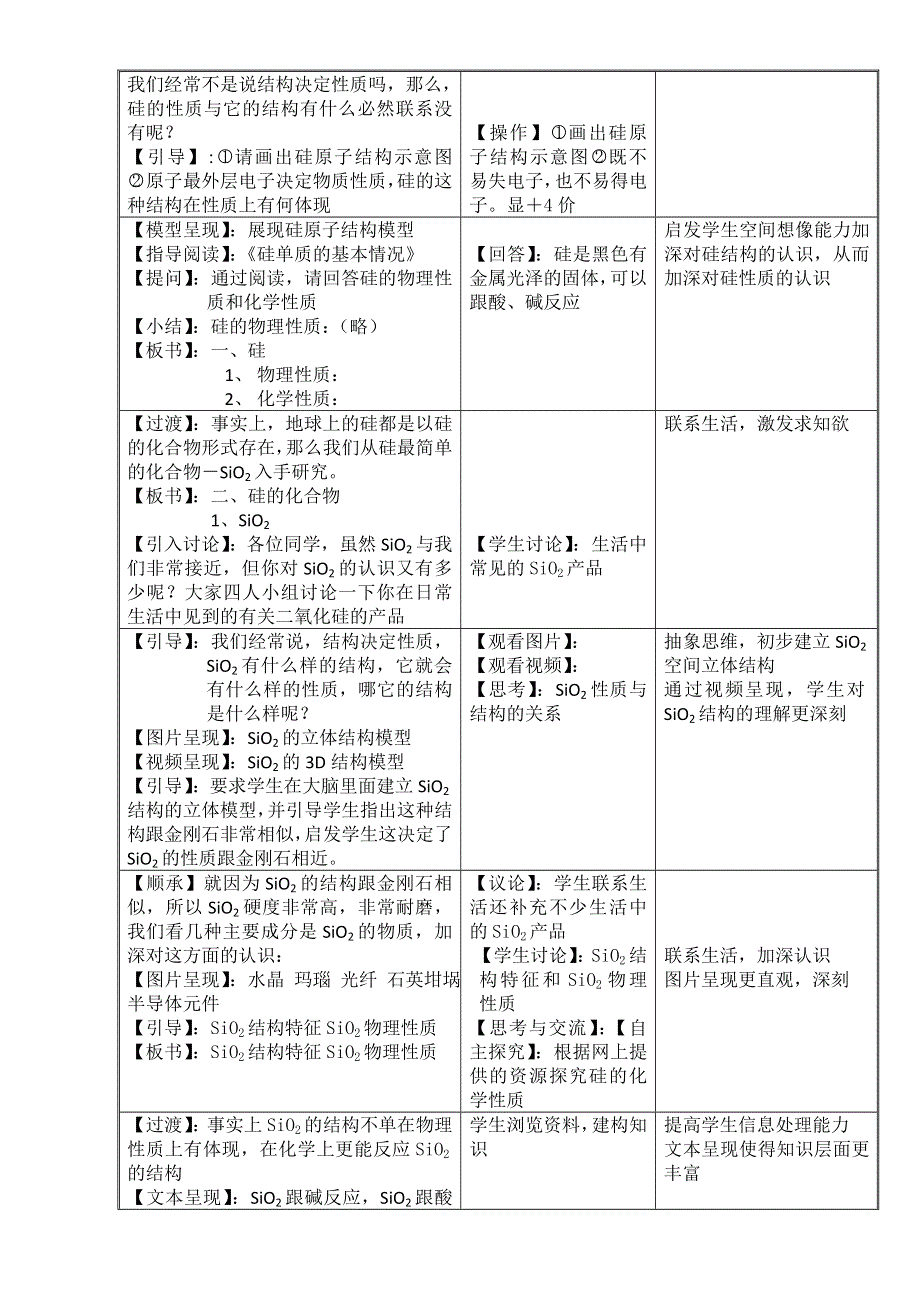 人教版高中化学必修一4.1《无机非金属材料的主角-硅》教案 .doc_第2页