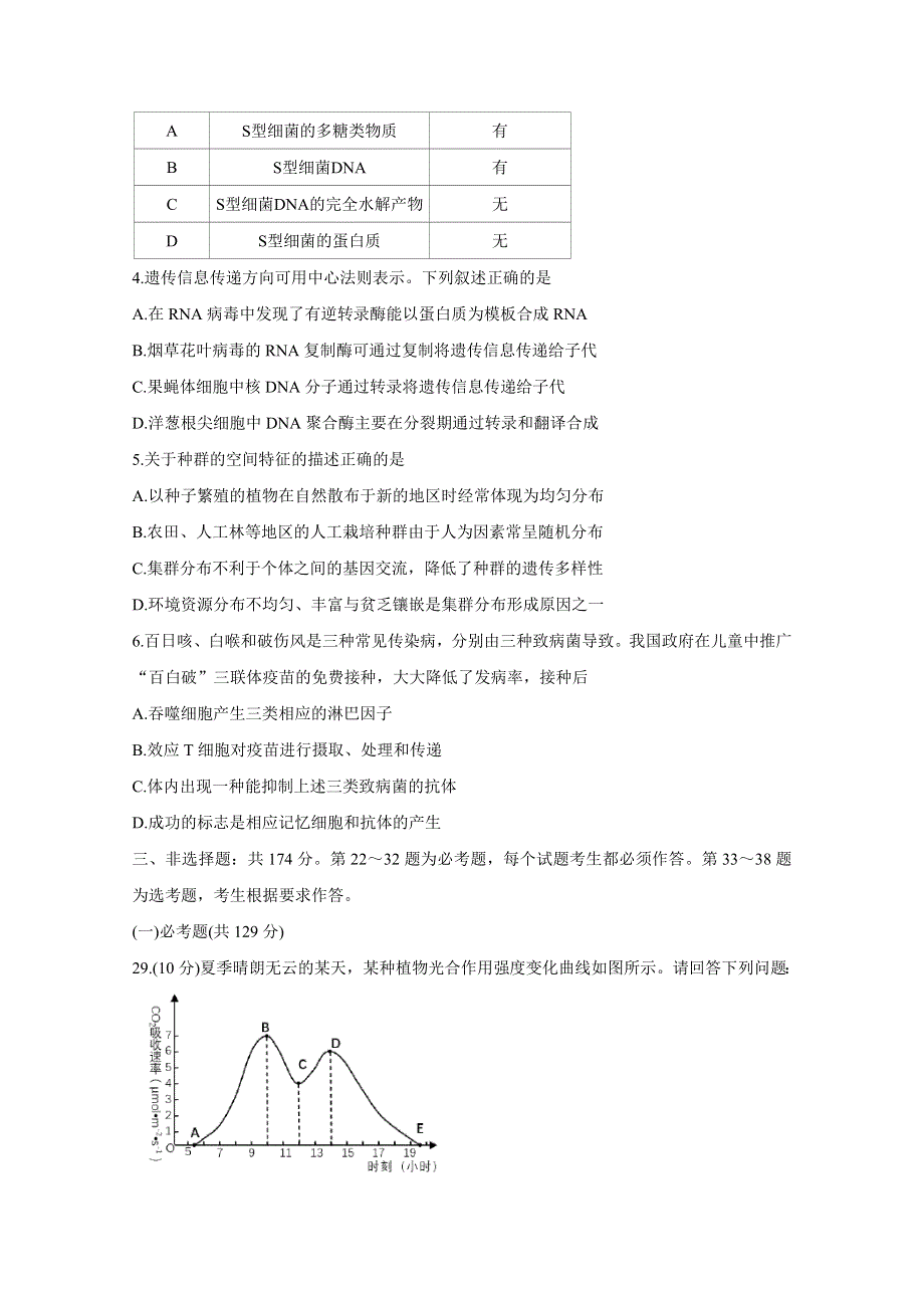 《发布》广东省深圳市2020届高三第二次线上统一测试（4月） 生物 WORD版含答案BYCHUN.doc_第2页