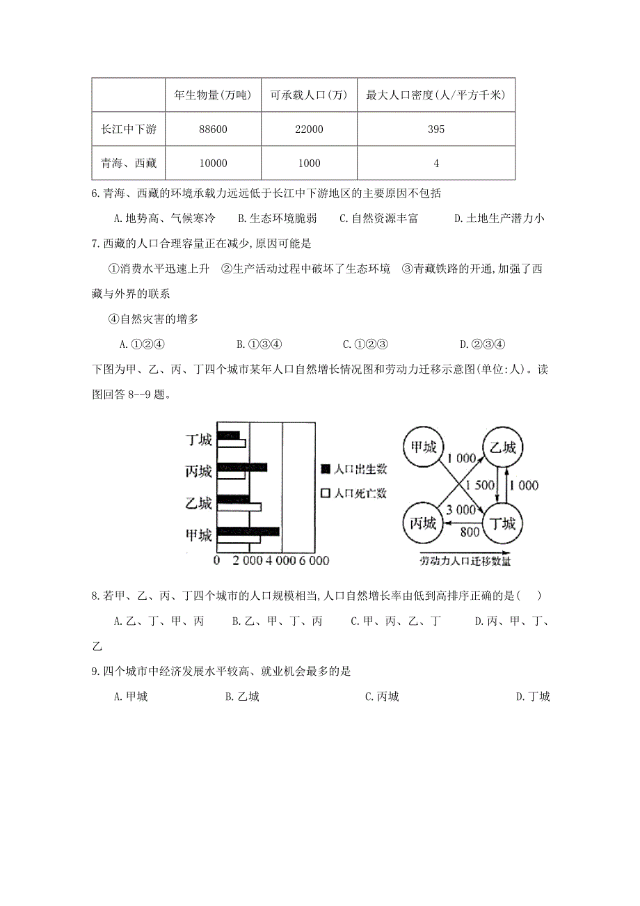 四川省攀枝花市第十五中学2019-2020学年高一下学期期中考试地理试题 WORD版含答案.doc_第2页