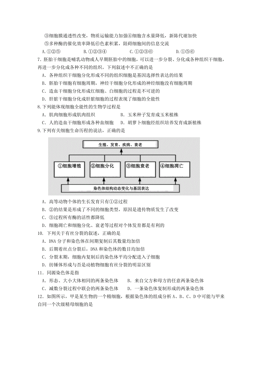 四川省攀枝花市第十五中学2019-2020学年高一生物下学期期中试题.doc_第2页