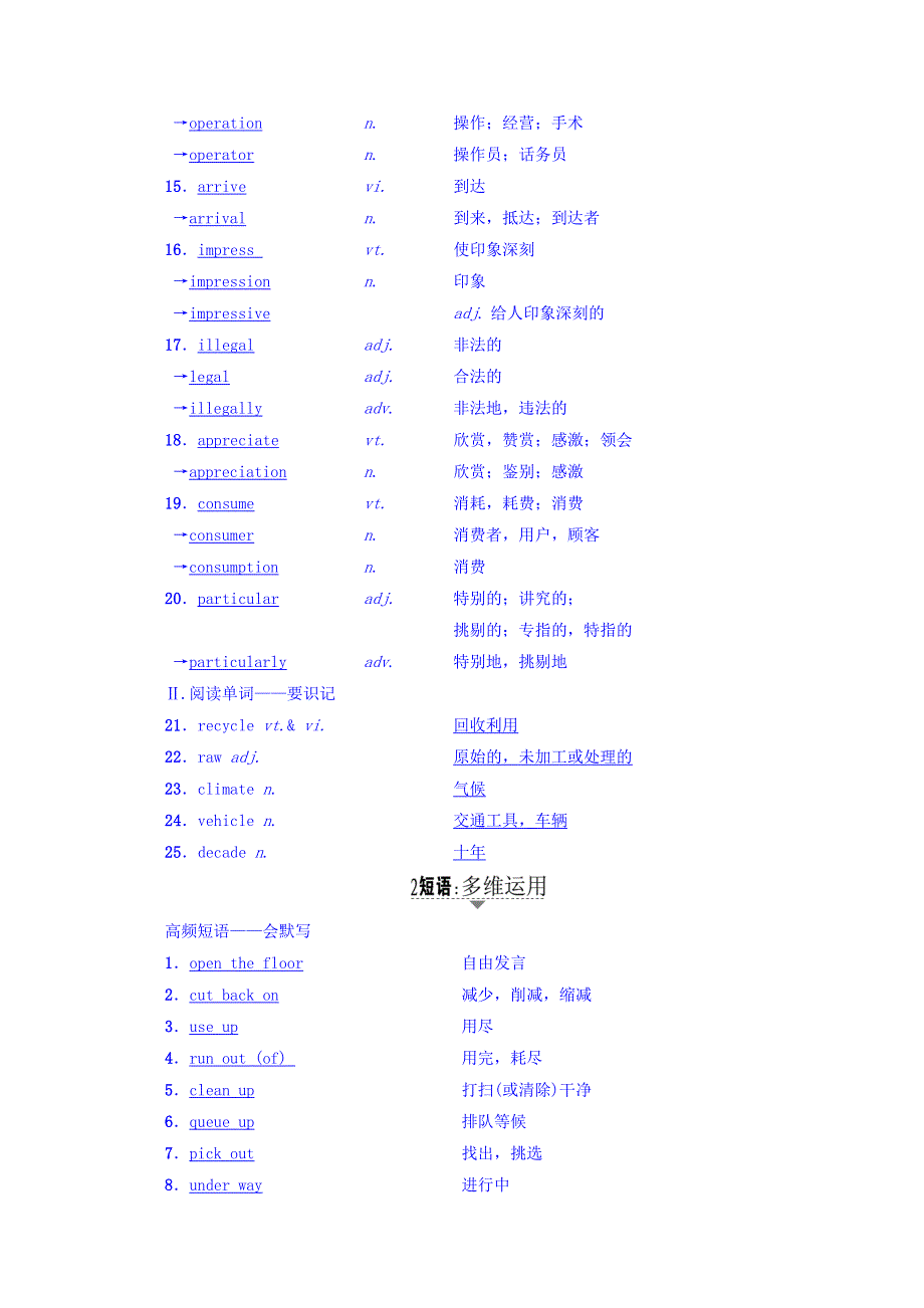 2018版高三英语译林版（通用版）一轮复习教师用书 第1部分 必修5 UNIT 2　THE ENVIRONMENT WORD版含答案.doc_第2页