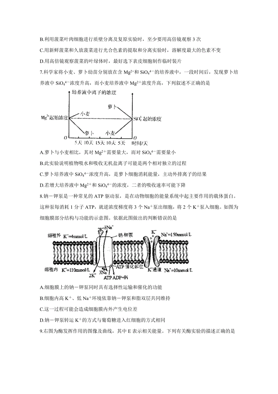 《发布》山西省运城市2021届高三上学期期中考试 生物 WORD版含答案BYCHUN.doc_第3页