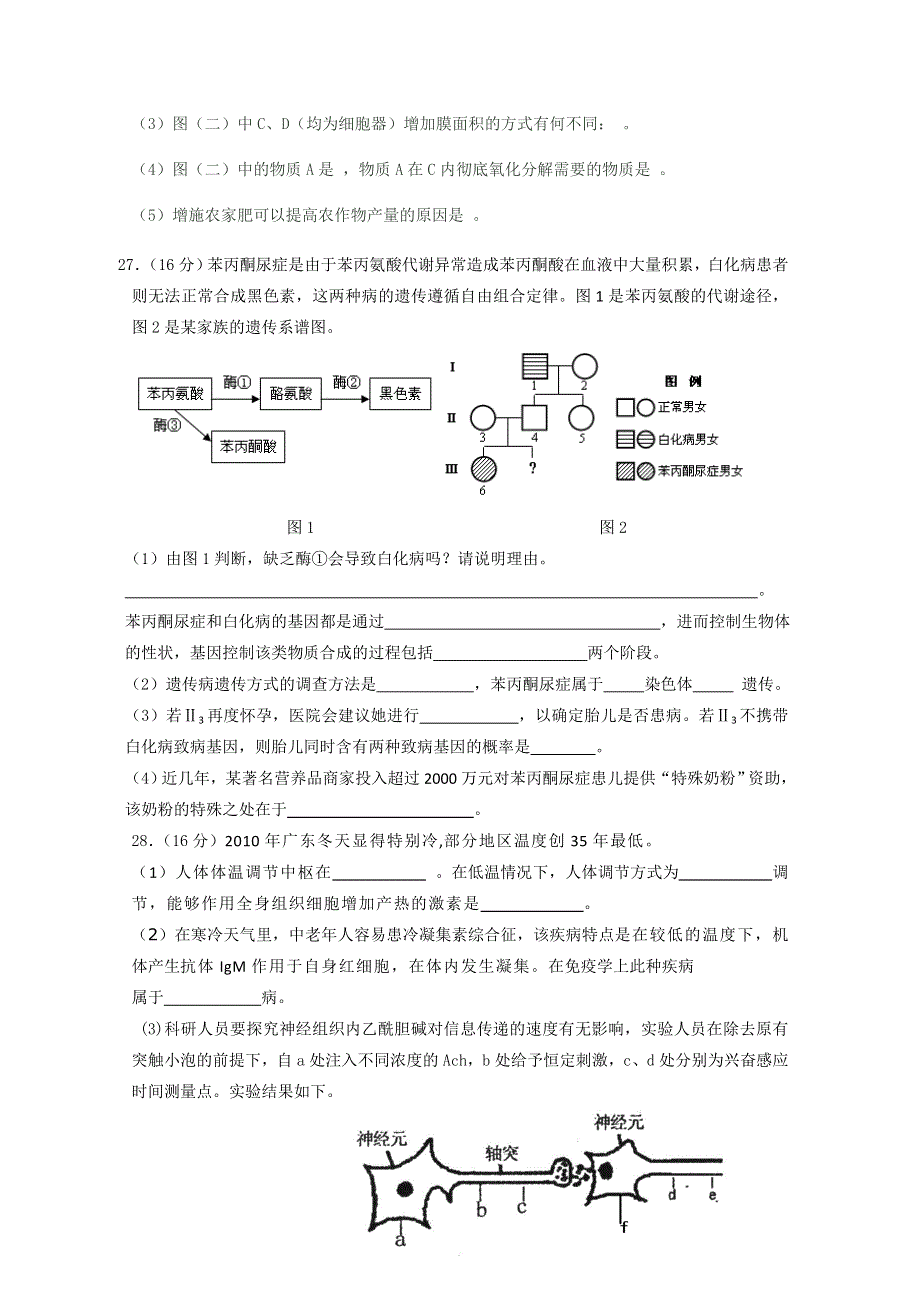 广东省东莞中学2011届高三理综自主命题6（生物）.doc_第3页