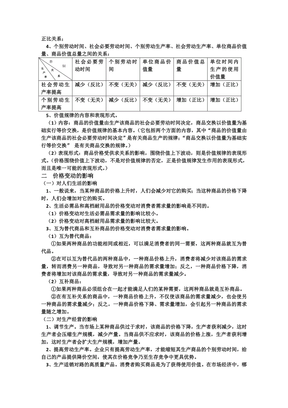 政治：第二课《多变的价格》复习提纲.doc_第2页