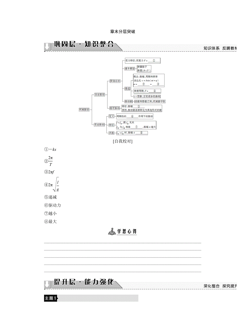 2018版物理（人教版）新课堂同步选修3-4文档：第11章-章末分层突破 WORD版含解析.doc_第1页