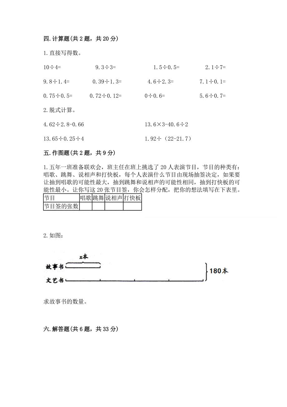 人教版五年级上册数学《期末测试卷》附答案【达标题】.docx_第3页