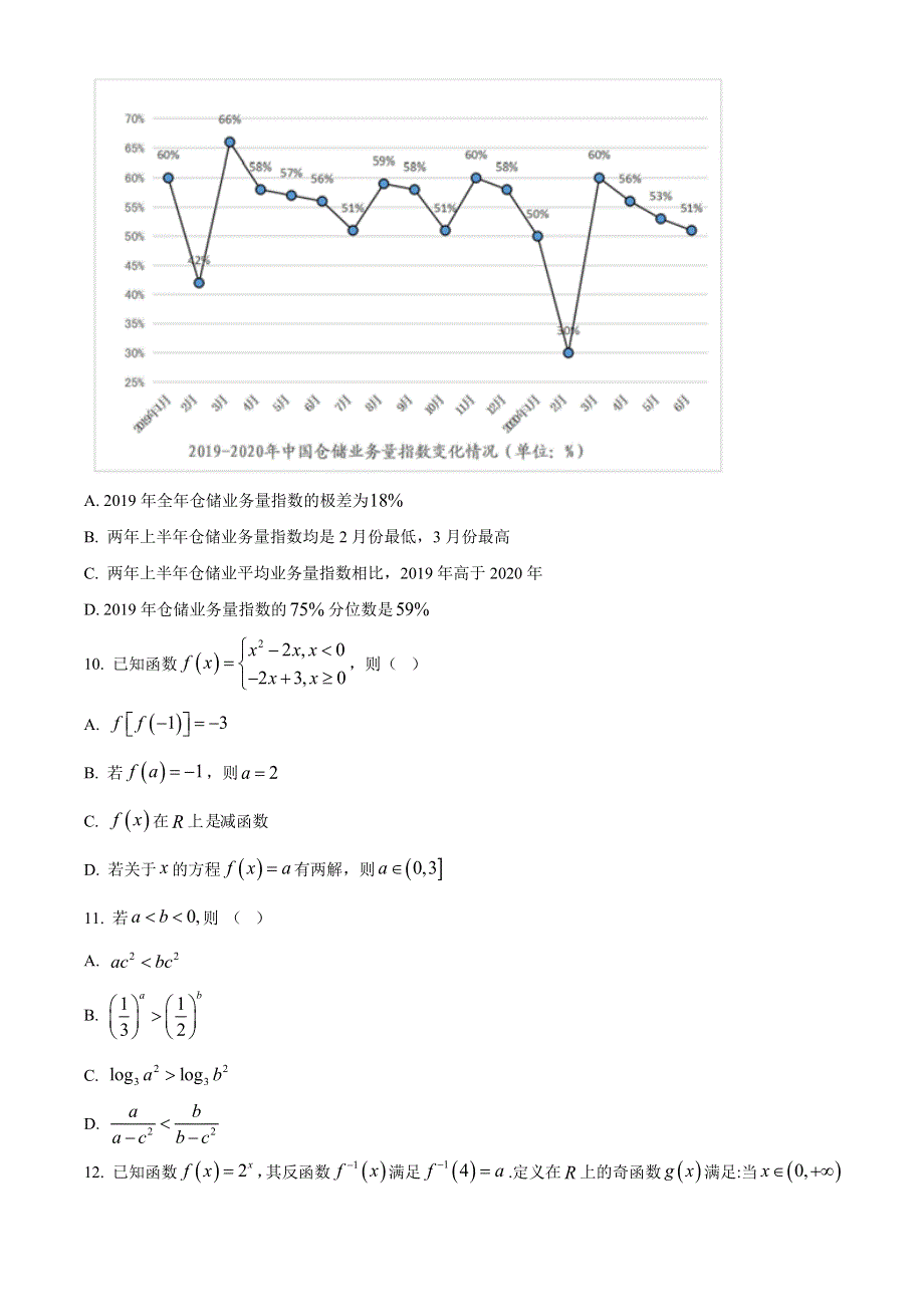 山东省威海市2020-2021学年高一上学期期末考试数学试题 WORD版含答案.doc_第3页