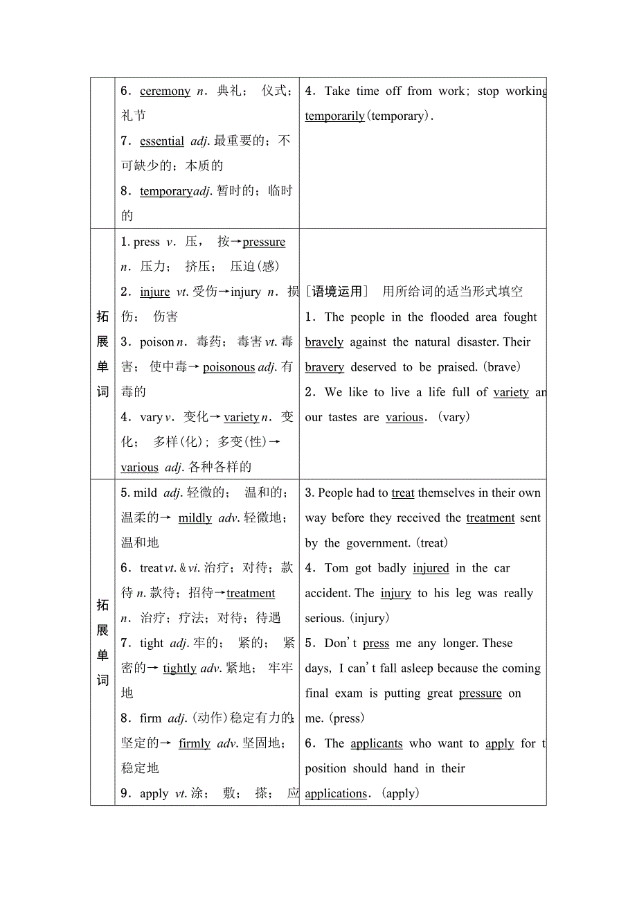 2021届高三英语人教版一轮新高考复习学案：必修5 UNIT 5　FIRST AID WORD版含答案.doc_第2页