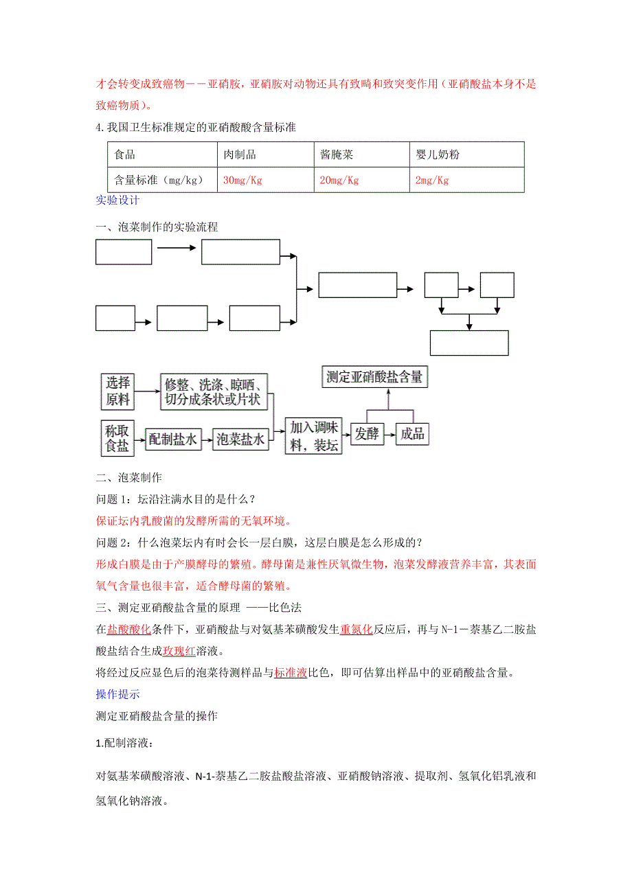 《优选整合》人教版高中生物 选修1专题1课题3制作泡菜并检测亚硝酸盐的含量 学案（教师版） .doc_第2页