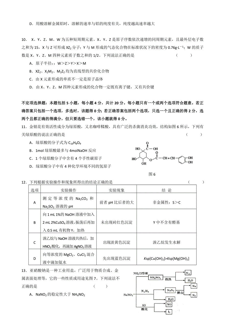 《发布》江苏省2014届高三高考模拟专家卷 化学（1） WORD版含答案.doc_第3页