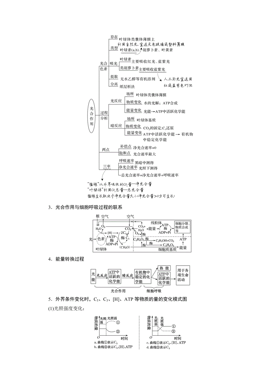 2021届高考二轮生物人教版学案：专题五　光合作用与呼吸作用 WORD版含解析.doc_第3页