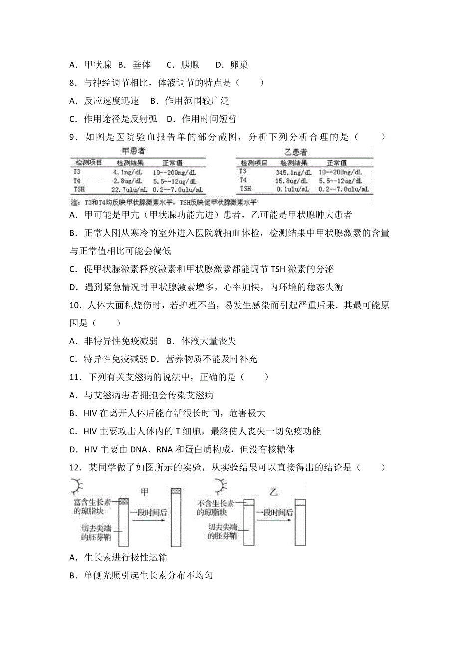 广东省东莞市麻涌中学2016-2017学年高二上学期第二次月考生物试卷 WORD版含解析.doc_第2页