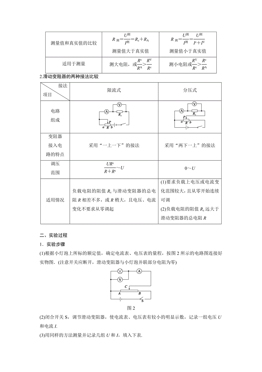 2018版高中物理鲁科版选修3-1学案：第三章 恒定电流 学生实验1：描绘小灯泡的伏安特性曲线 .doc_第2页