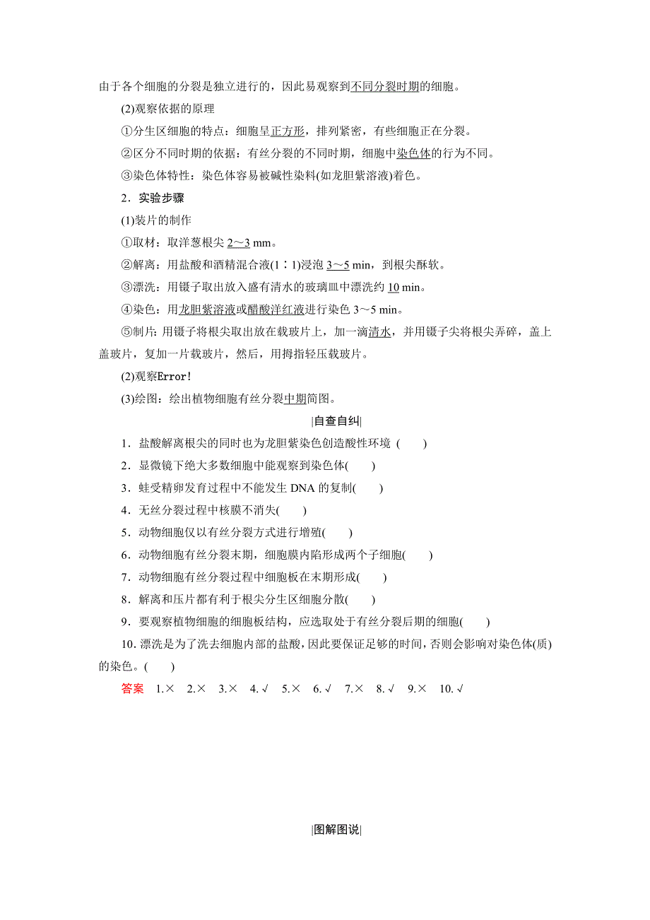 2018版高中生物人教版必修一学案：6-1-2 动植物细胞有丝分裂的区别和相关曲线 WORD版含答案.doc_第2页