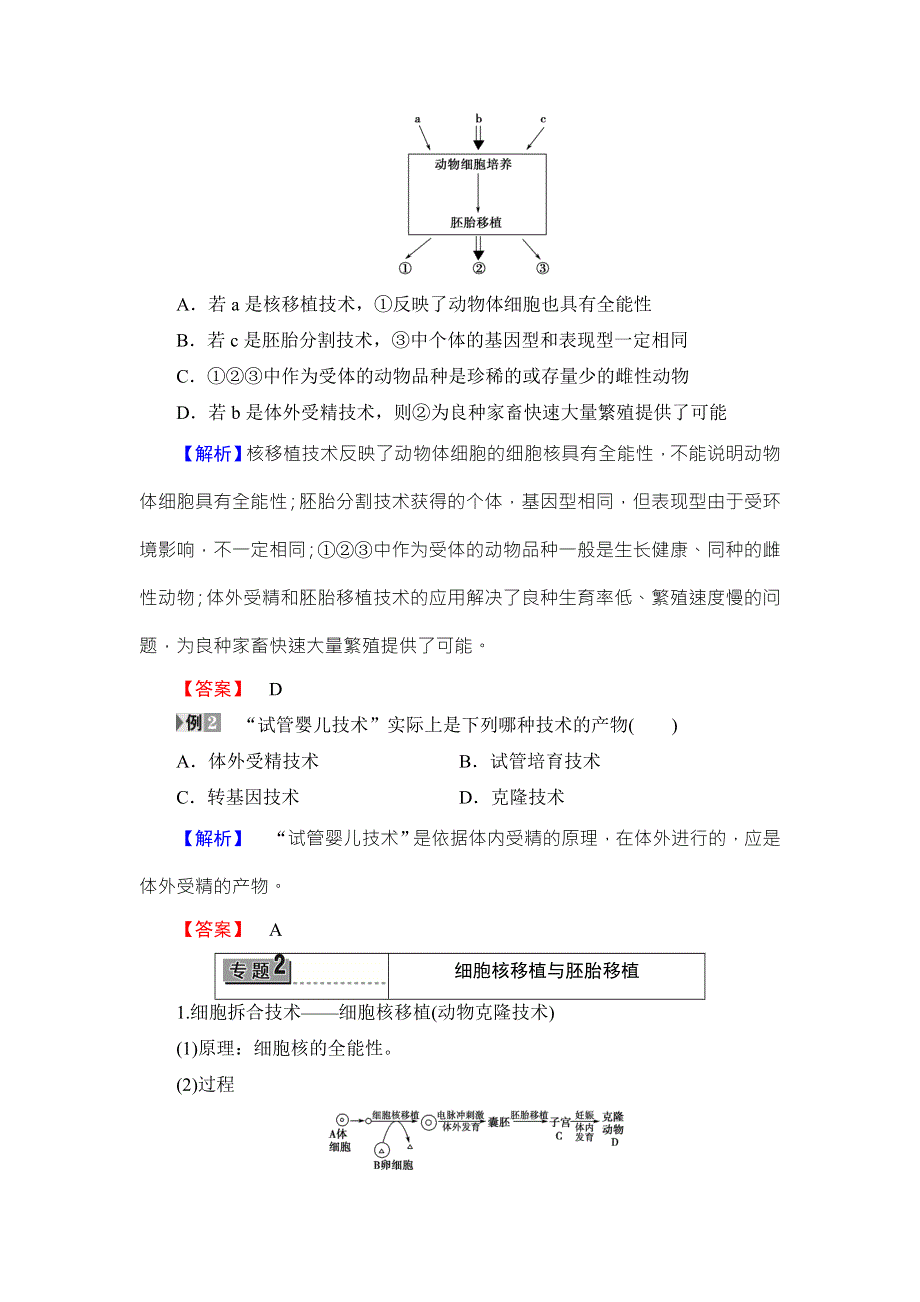 2016-2017学年高中生物浙科版选修三教师用书：专题归纳提升3 WORD版含解析.doc_第3页