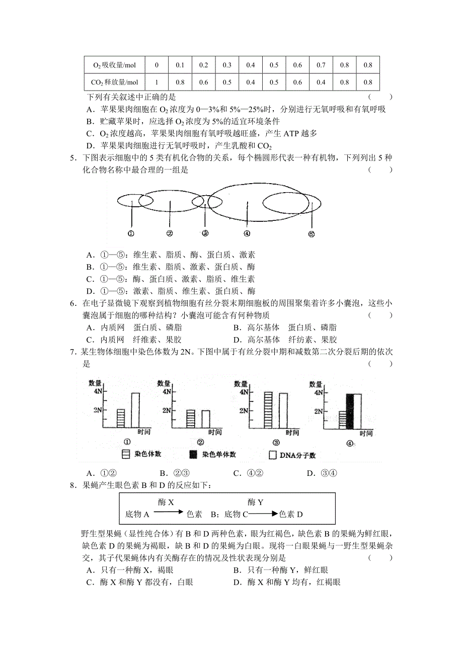 山东省寿光现代中学2007-2008学年高三第二次考试（生物）.doc_第2页