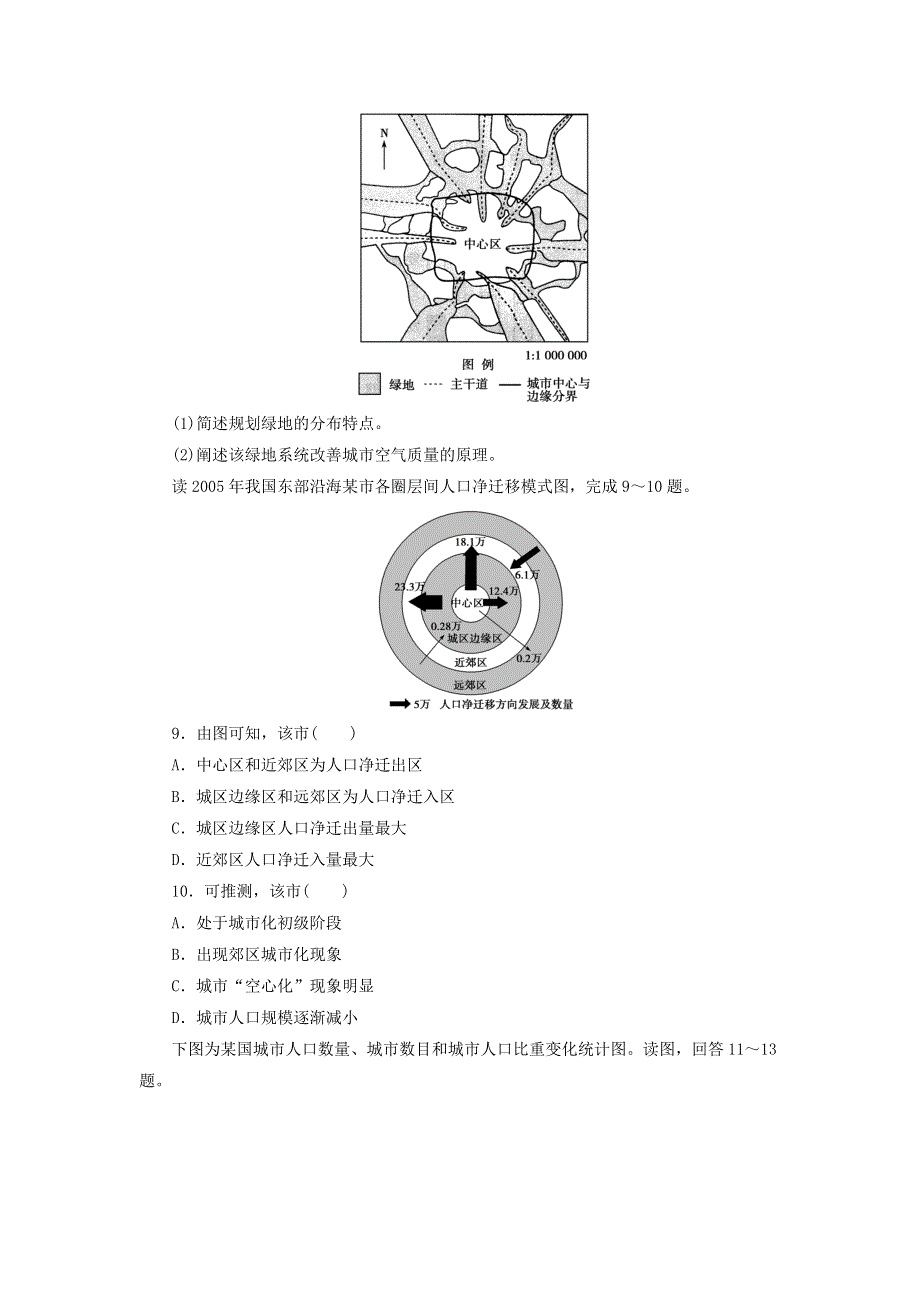 人教版高中地理必修2同步习题-2.3城市化 .doc_第3页