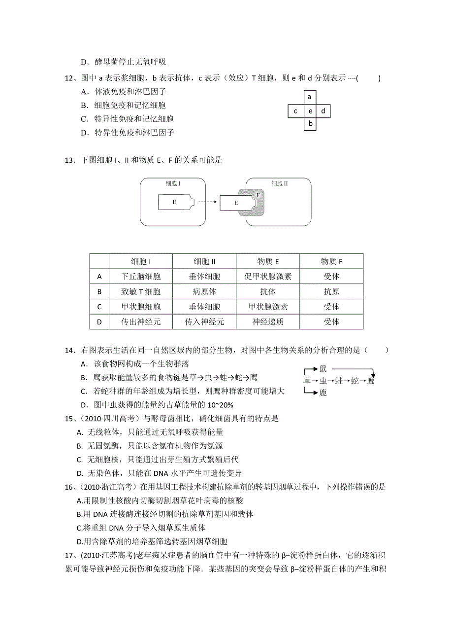 广东省中山一中10-11学年高二下学期第一次段考（生物）.doc_第3页