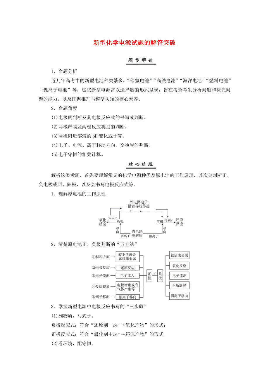 2022届新教材高考化学一轮复习 第六章 化学反应与能量专项突破练（含解析）.doc_第1页