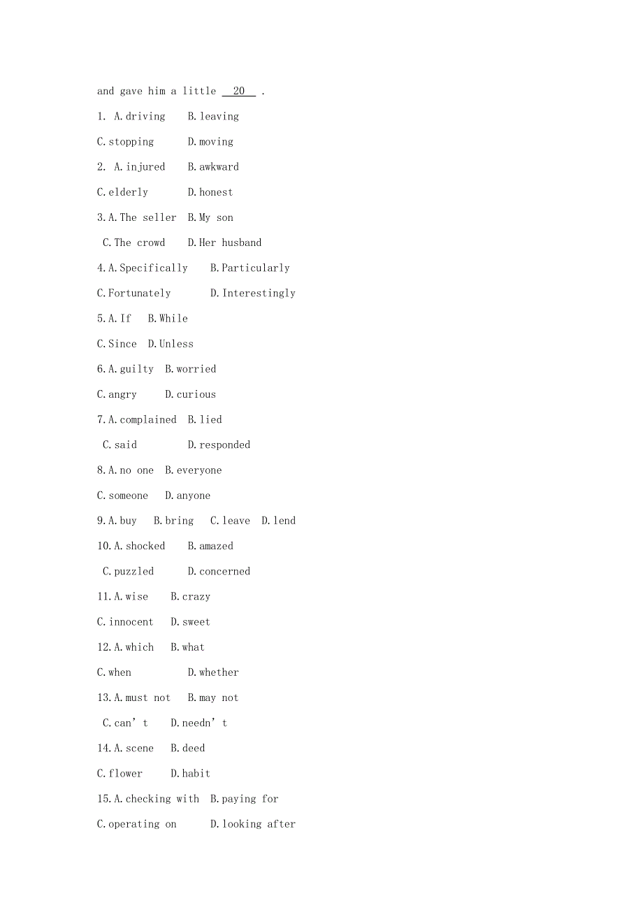 2018版高中英语外研版必修3试题：MODULE 3　THE VIOLENCE OF NATURE PART 2　课时训练 WORD版含答案.doc_第3页