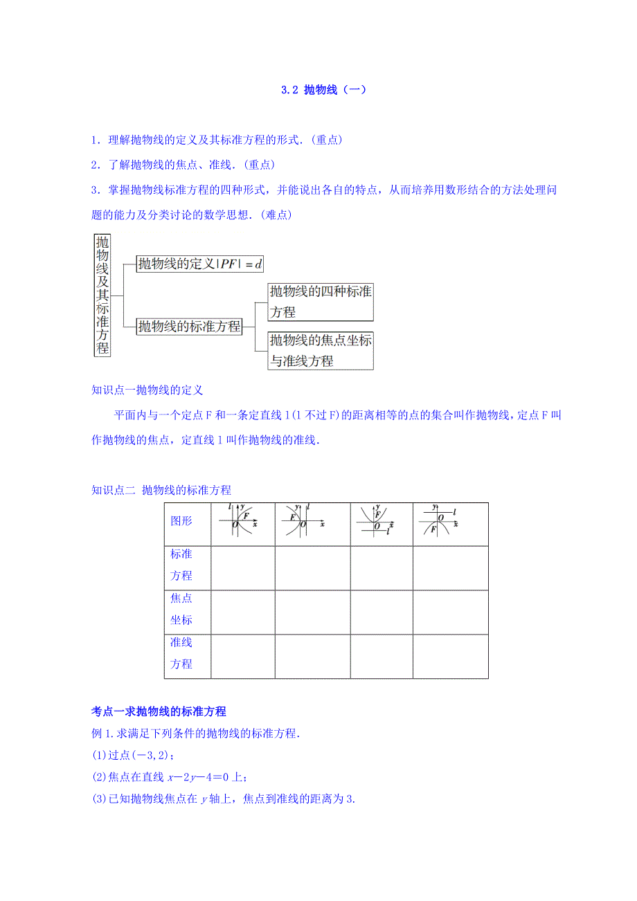 江西省吉安一中北师大版高中数学选修2-1教案：3-2 抛物线（一） .doc_第1页