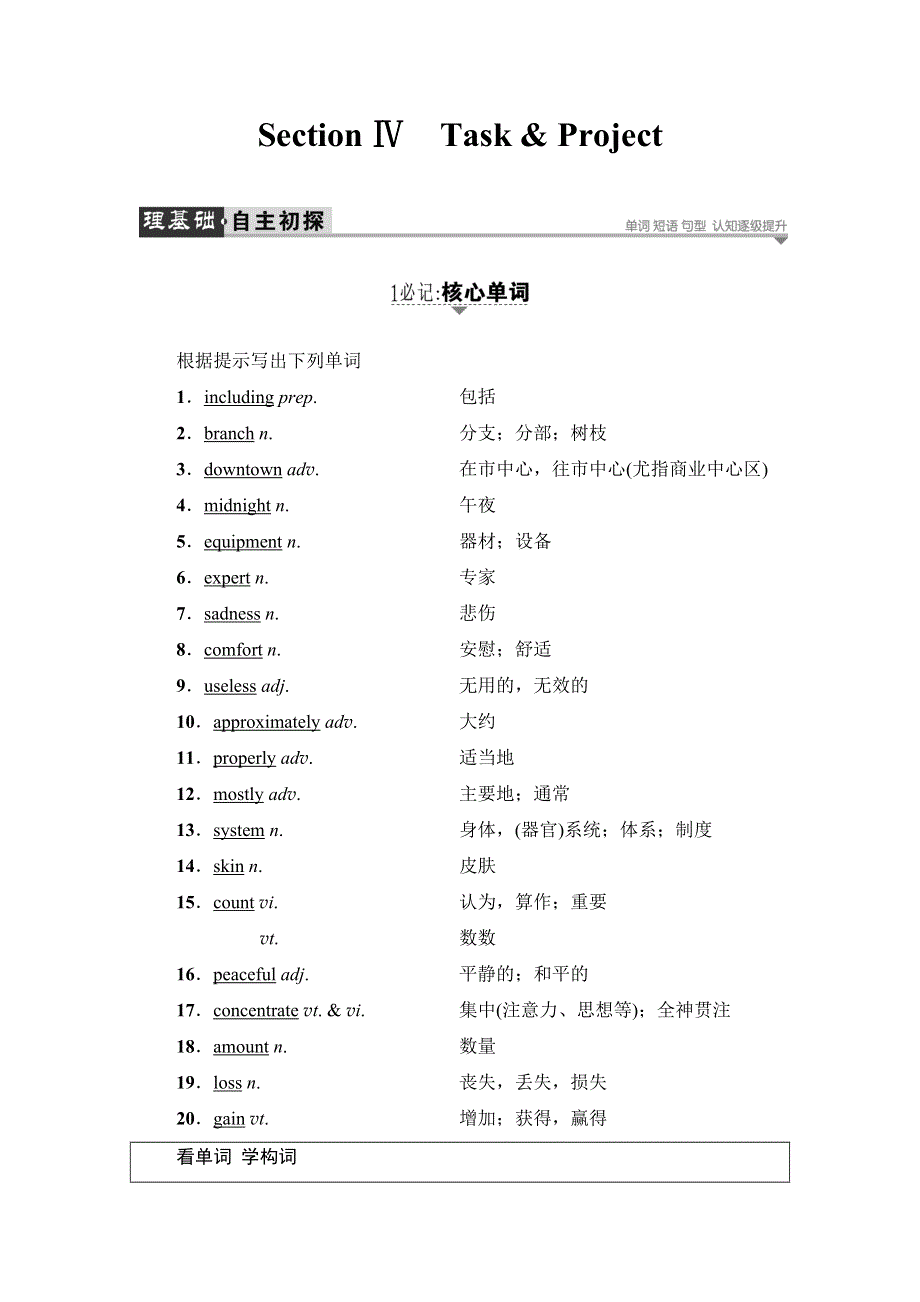 2018版高中英语译林版必修1教师用书：UNIT 3 SECTION Ⅳ　TASK & PROJECT WORD版含解析.doc_第1页