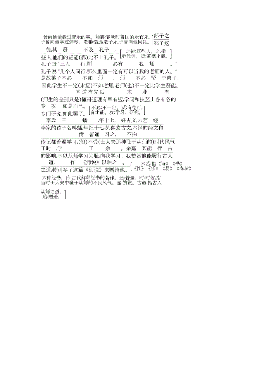 2018版高中语文 专题2 获得教养的途径 求学之道 师说 古今对译 苏教版必修1.doc_第3页