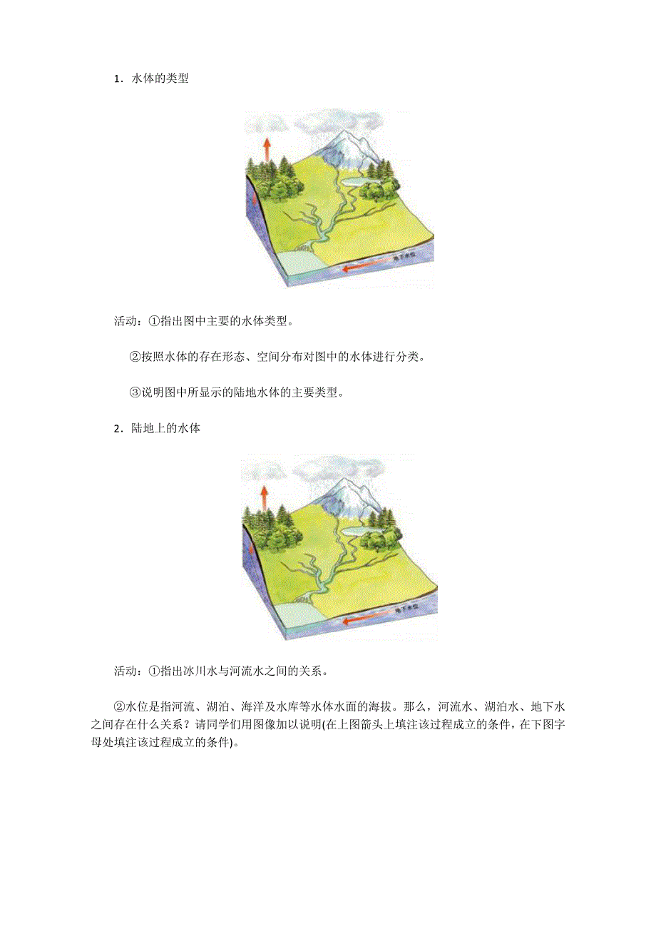 人教版高中地理必修一教学设计：第三章《第一节　自然界的水循环》WORD版含答案.doc_第2页