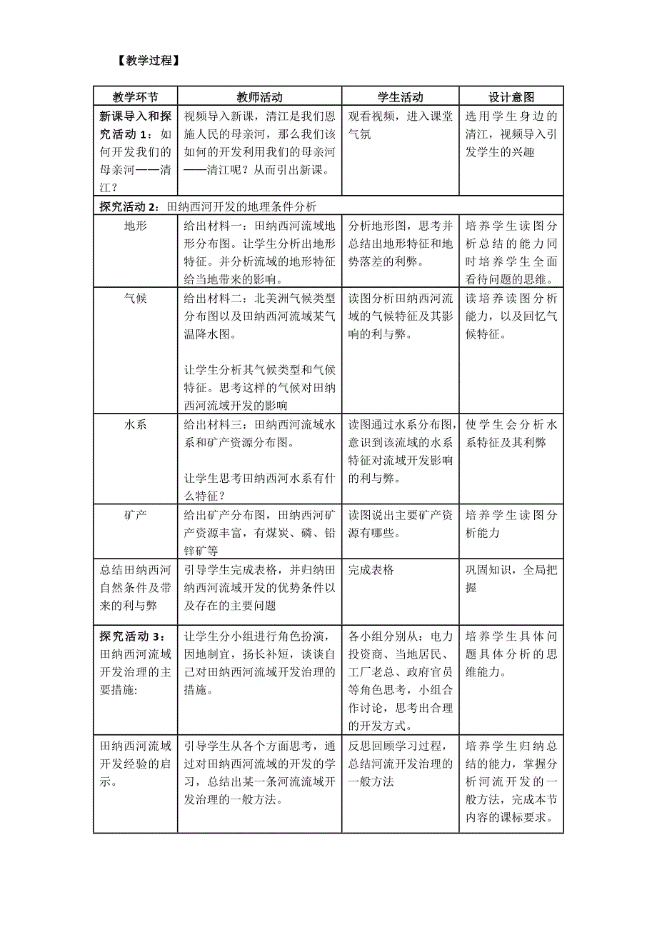 人教版高中地理必修三教学设计：第三章《第二节 流域的综合开发──美国田纳西河流域的治理》WORD版含答案.doc_第2页