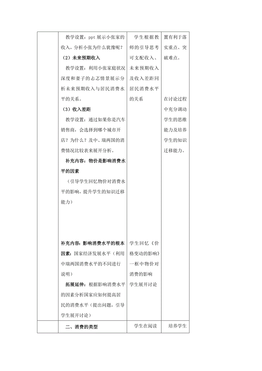 《优选整合》人教版高中政治必修一 3-1消费及其类型教案 .doc_第2页