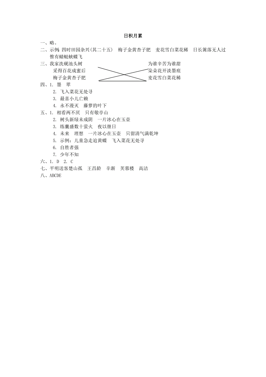 2022四年级语文下册 主题积累专项卷 17日积月累 新人教版.doc_第3页