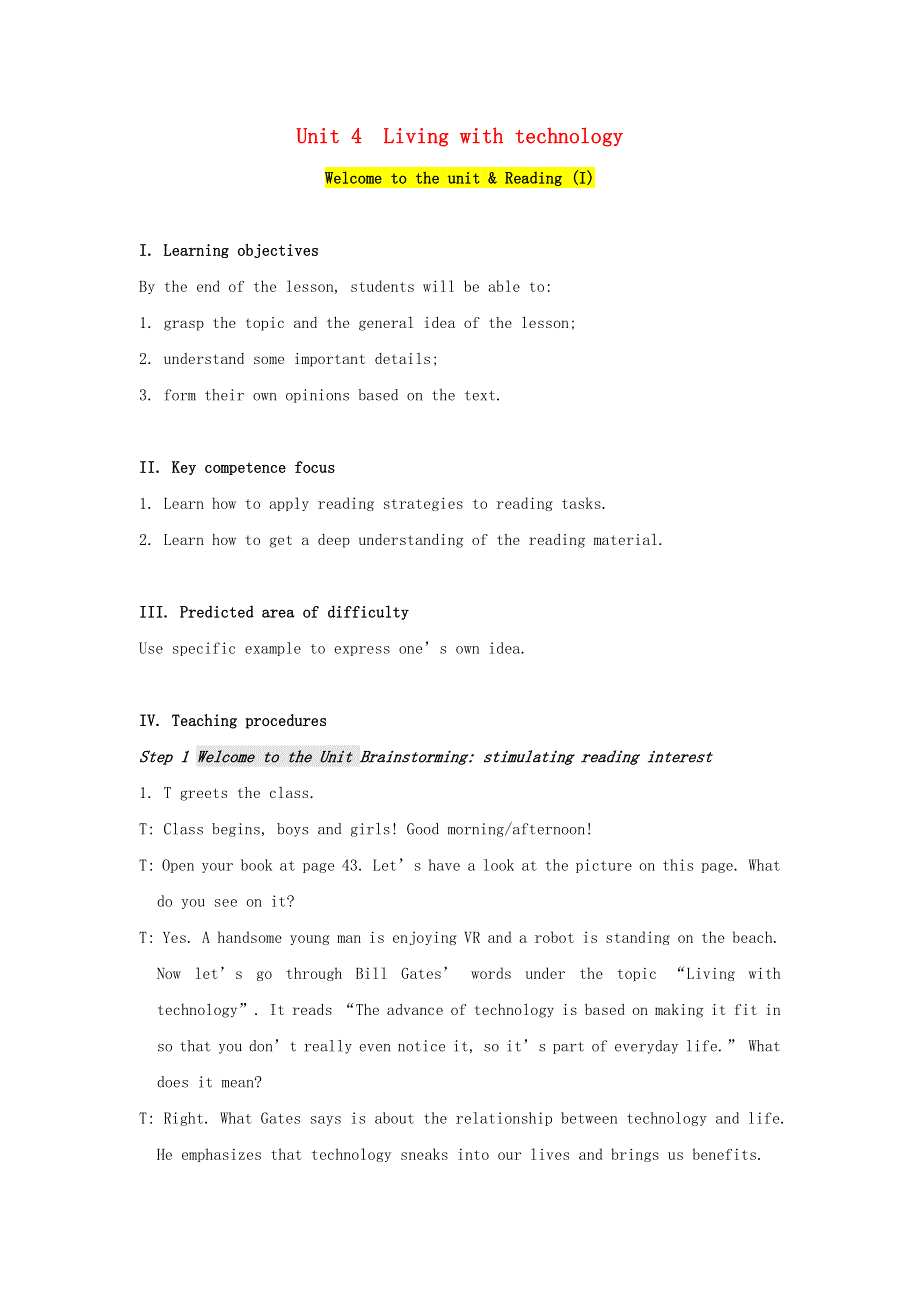2020年高中英语 Unit 4 Welcome to the unit and reading I教案 牛津译林版选择性必修第二册.doc_第1页