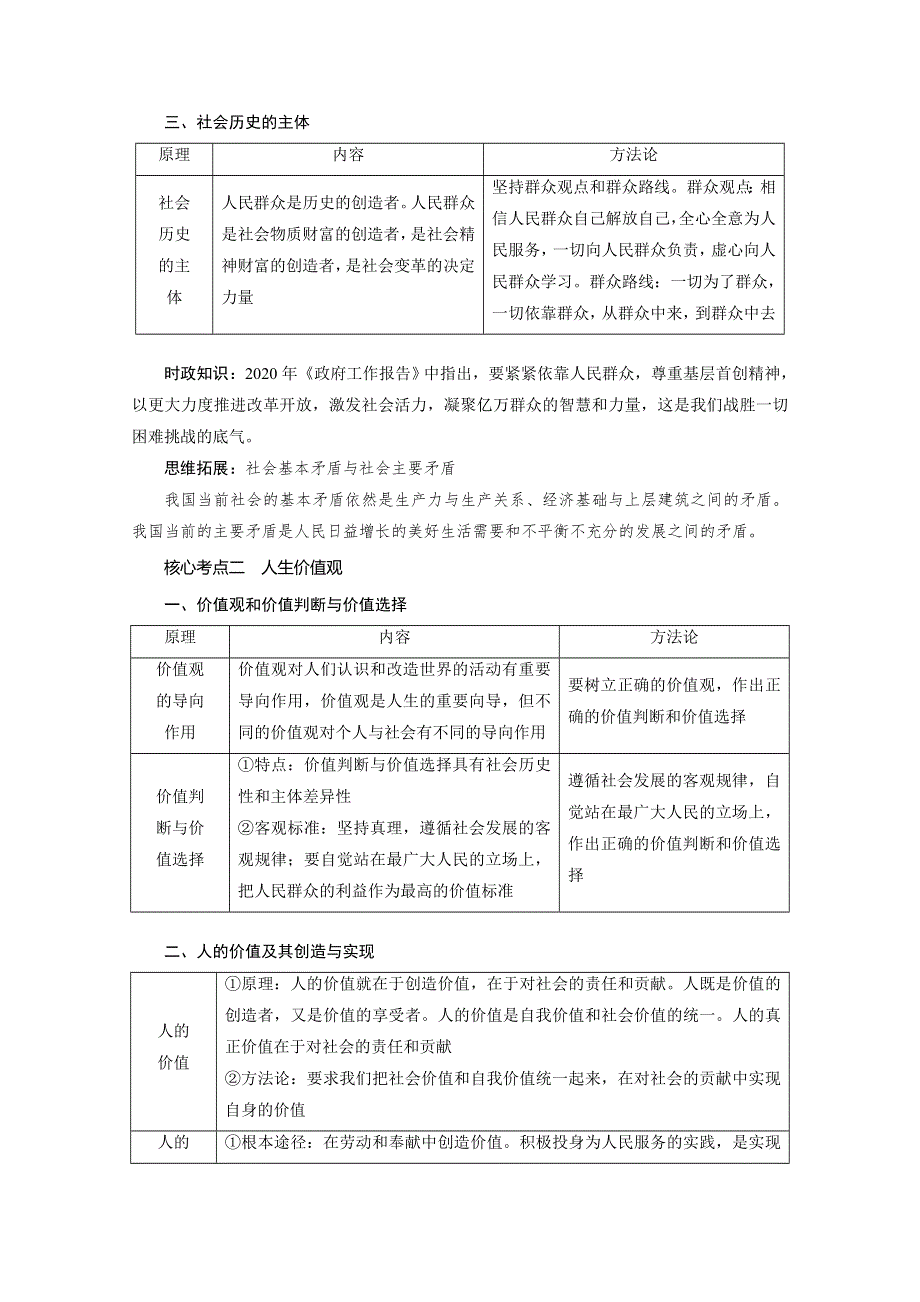 2021届高考二轮政治人教版学案：专题十二　认识社会与价值选择 第一课时　客观题轻松满分 WORD版含解析.doc_第3页