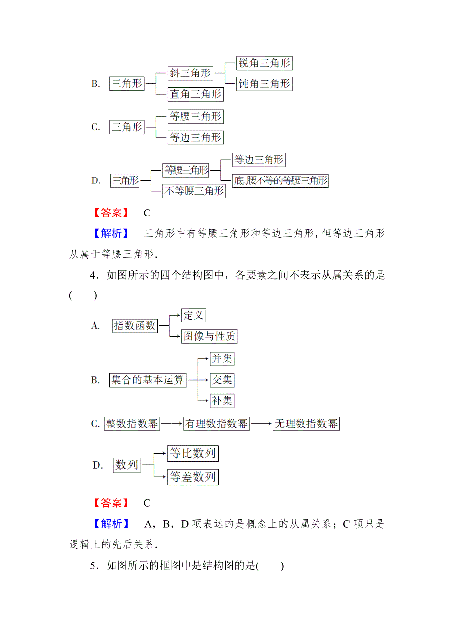 2020-2021学年数学北师大版选修1-2课时作业6 2-2　结构图 WORD版含解析.DOC_第2页