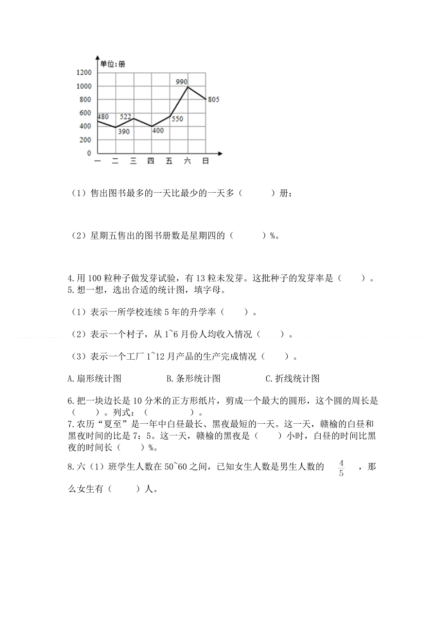 人教版六年级上学期期末质量监测数学试题学生专用.docx_第3页