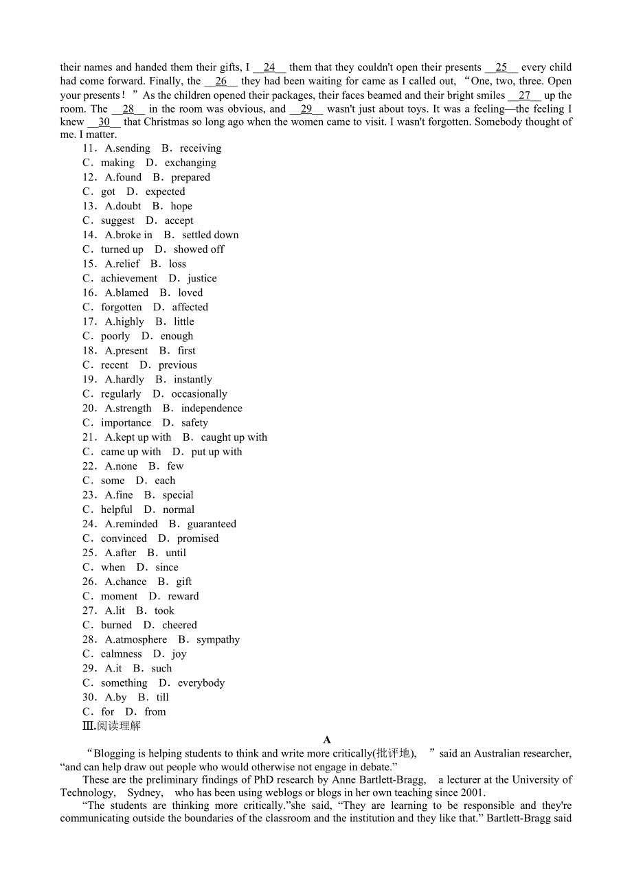 2013年高考英语一轮复习课时作业5：MODULE 5A LESSON IN A LAB（外研版必修1通用）.doc_第2页