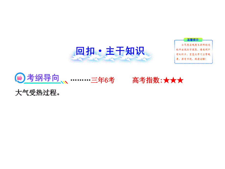 《全程复习》2014届高考地理全程复习方略配套课件：1.2.1 冷热不均引起大气运动（人教版·广东专用）.ppt_第2页