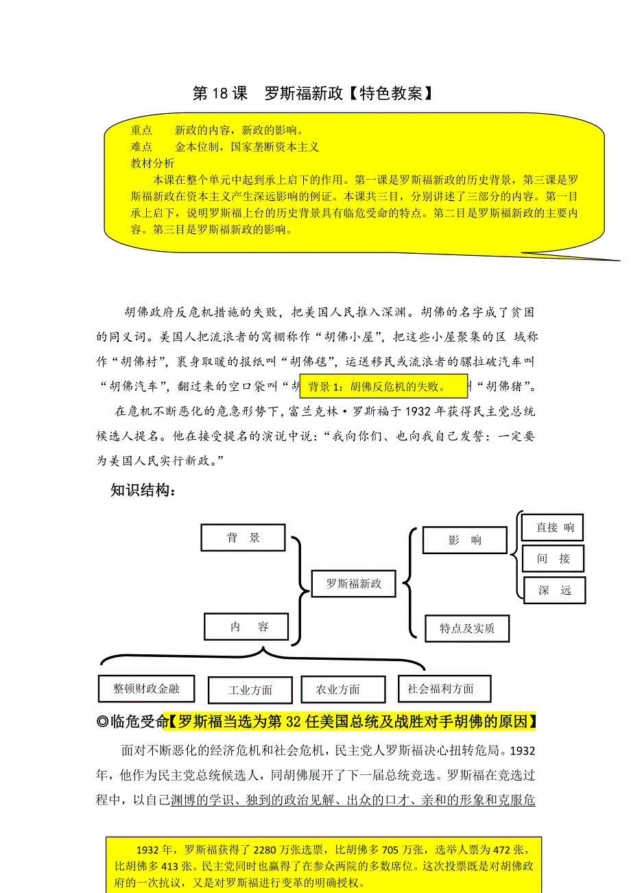 《河东教育》山西省运城中学高二历史人教版必修2教案 罗斯福新政.doc_第1页