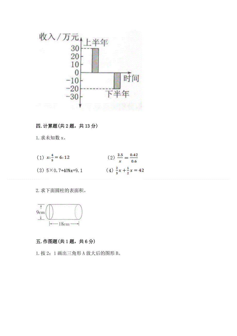 人教版六年级下册数学 期末测试卷全面.docx_第3页