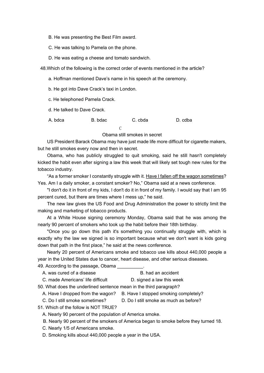 2013年高考英语二轮专题训练：阅读理解60天48.doc_第3页