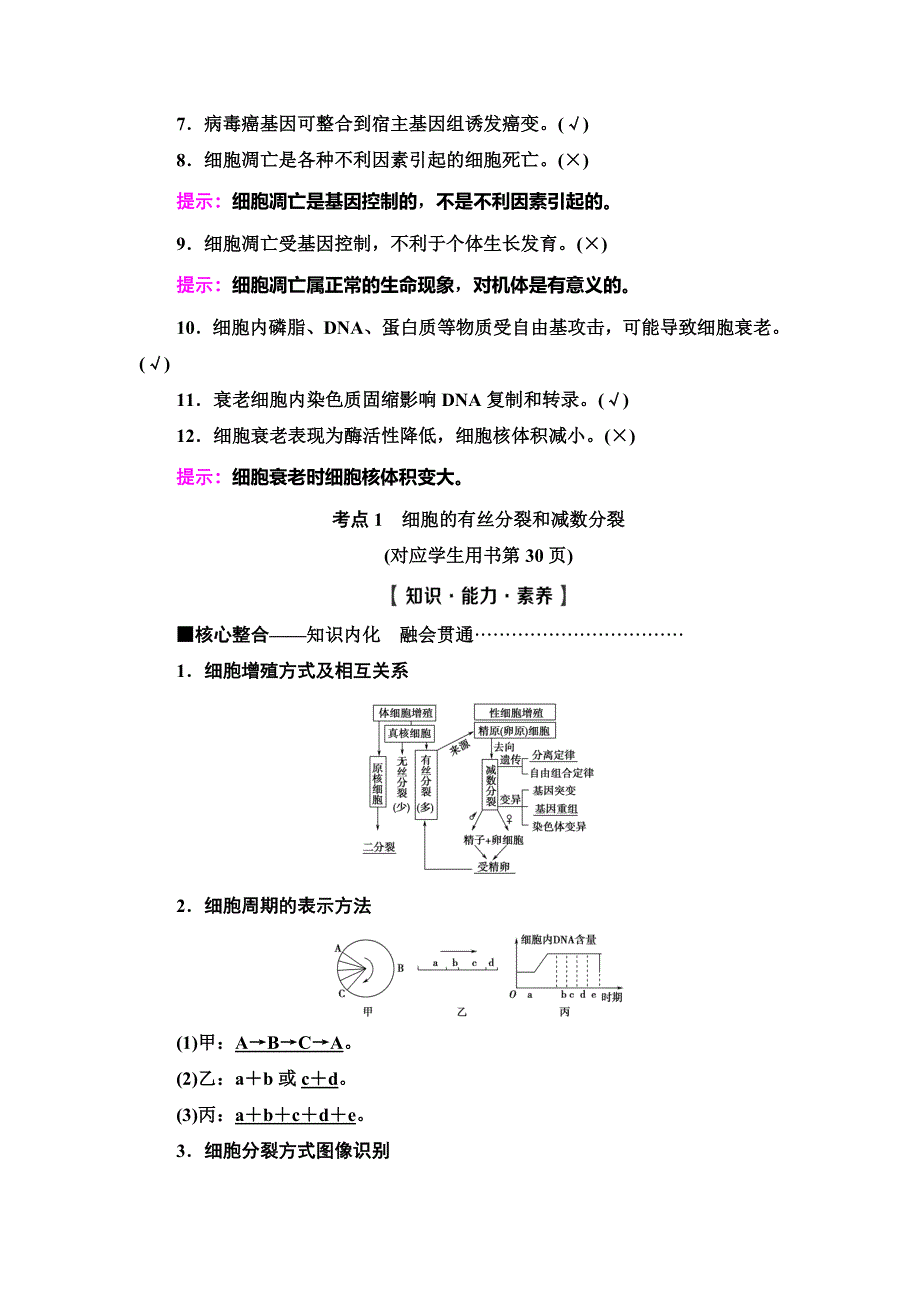 2020新课标高考生物二轮复习教师用书：第1部分 专题4　细胞的生命历程 WORD版含答案.doc_第3页