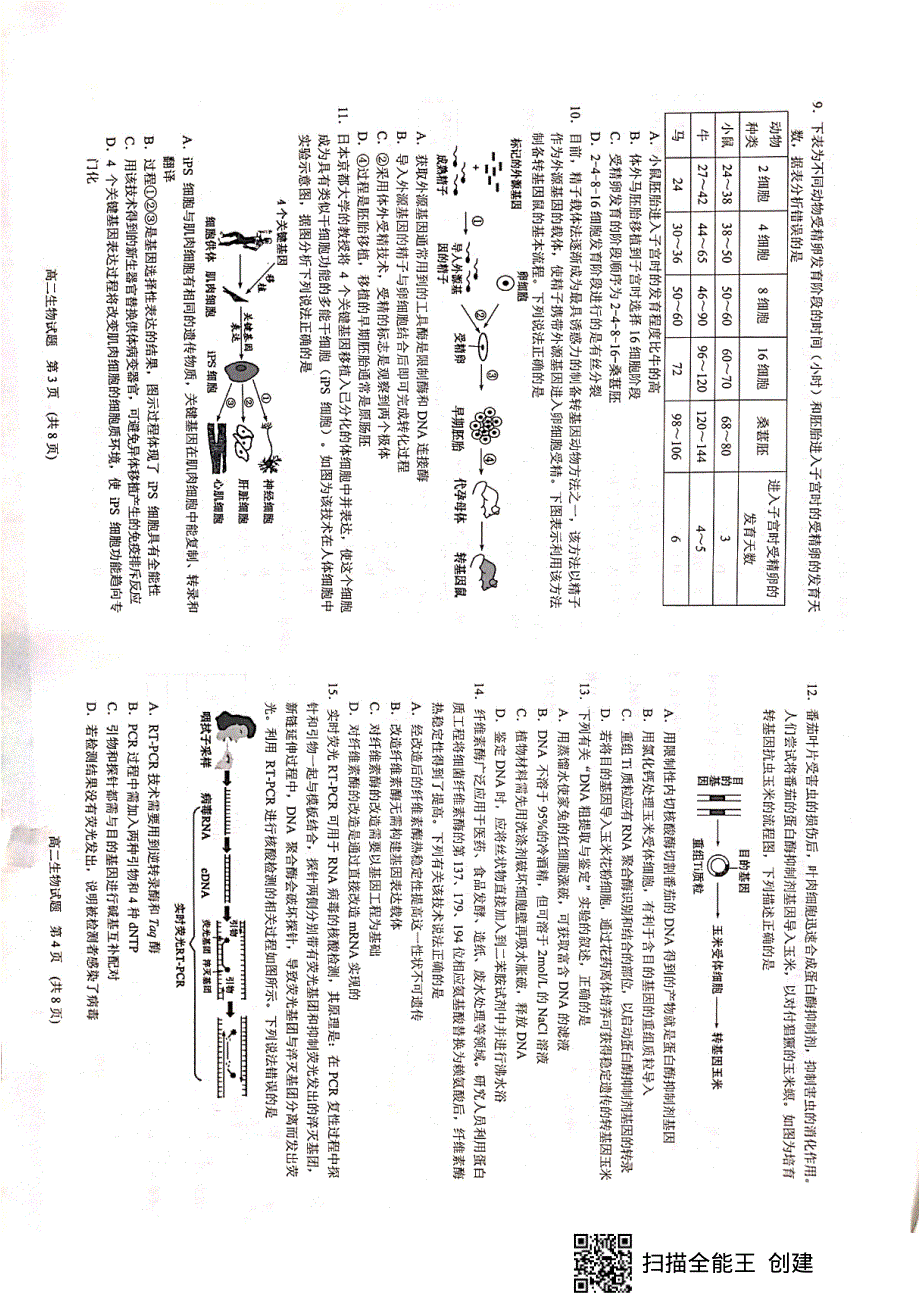 山东省日照市五莲县2020-2021学年高二生物下学期期中试题（PDF无答案）.pdf_第2页