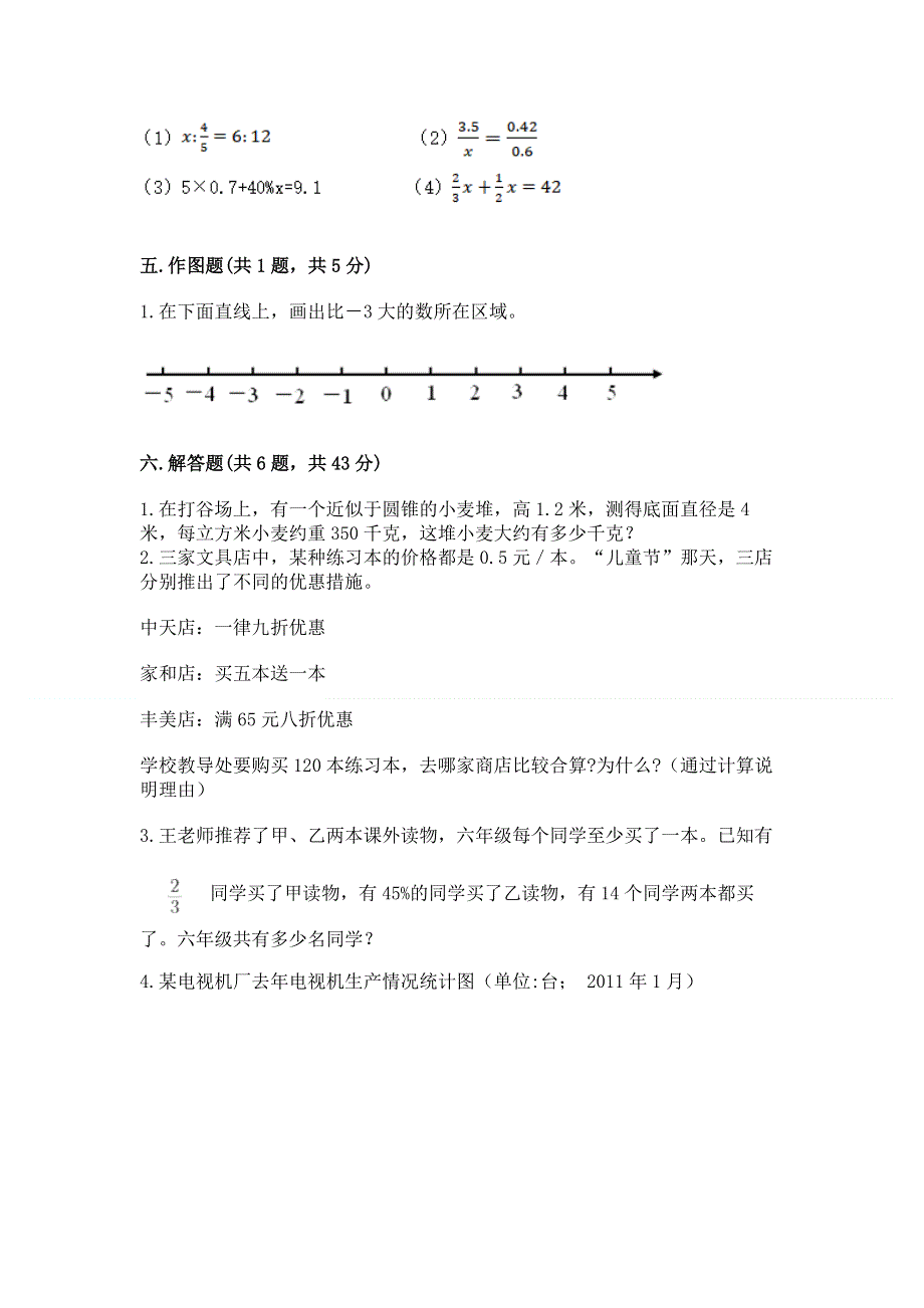 人教版六年级下册数学 期末测试卷及答案（考点梳理）.docx_第3页